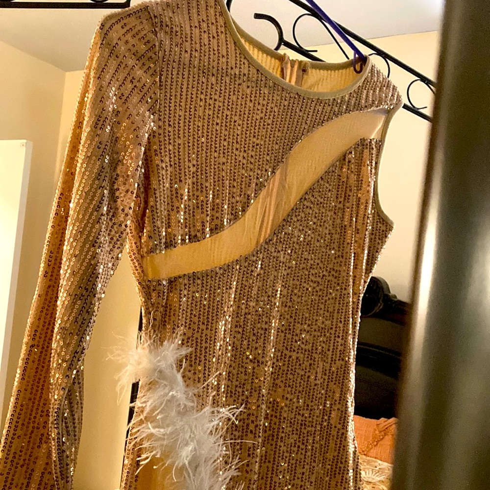 Blush color sequined dress NWOT